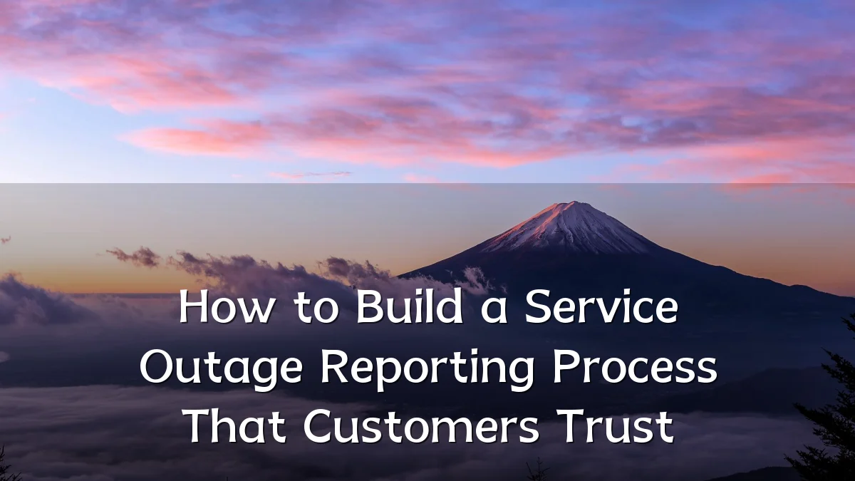 How to Build a Service Outage Reporting Process That Customers Trust
