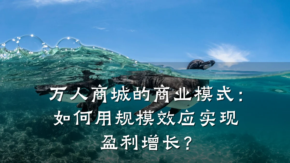 万人商城的商业模式:如何用规模效应实现盈利增长?