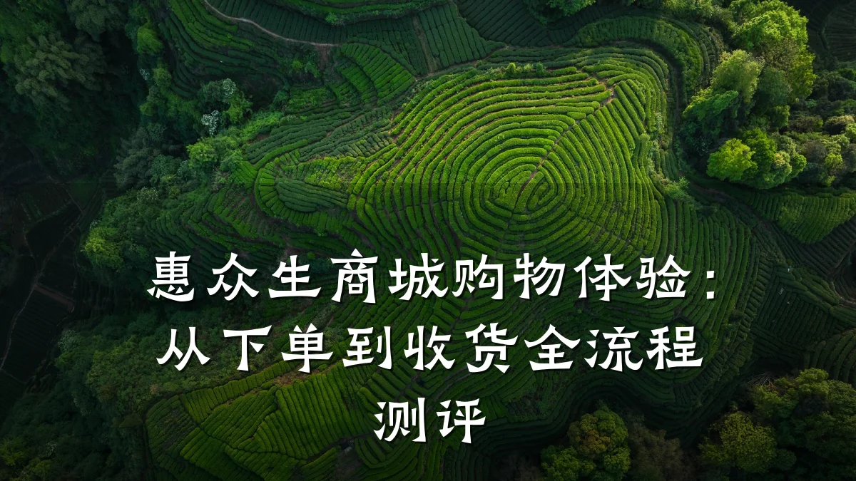 惠众生商城购物体验:从下单到收货全流程测评
