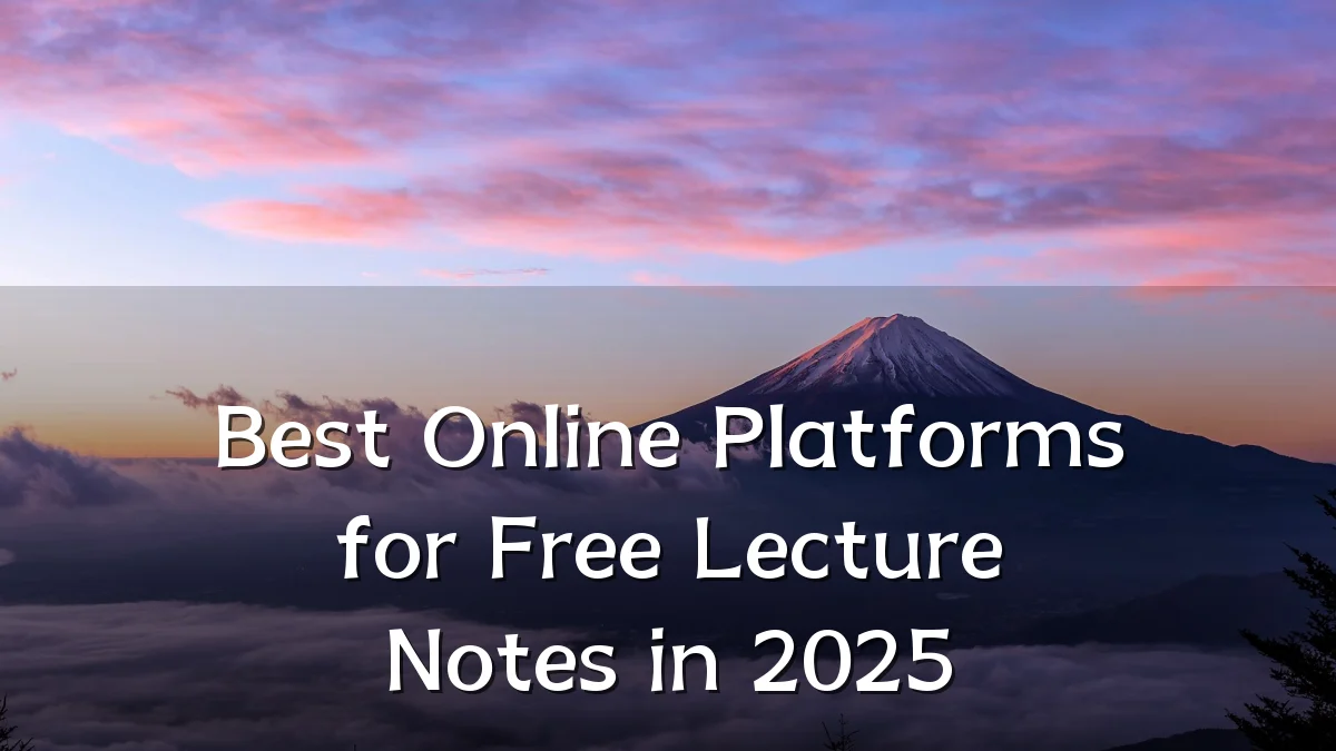 Best Online Platforms for Free Lecture Notes in 2025