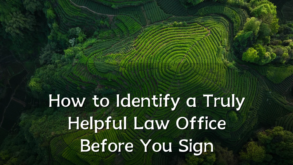 How to Identify a Truly Helpful Law Office Before You Sign