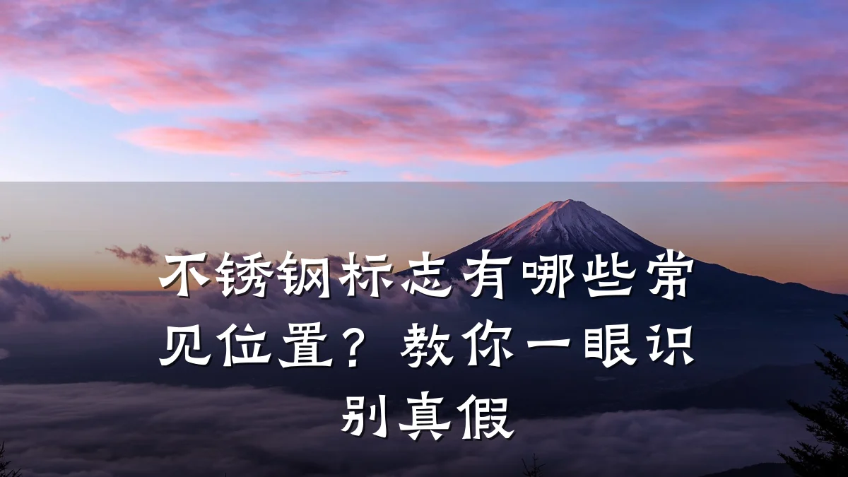 不锈钢标志有哪些常见位置？教你一眼识别真假