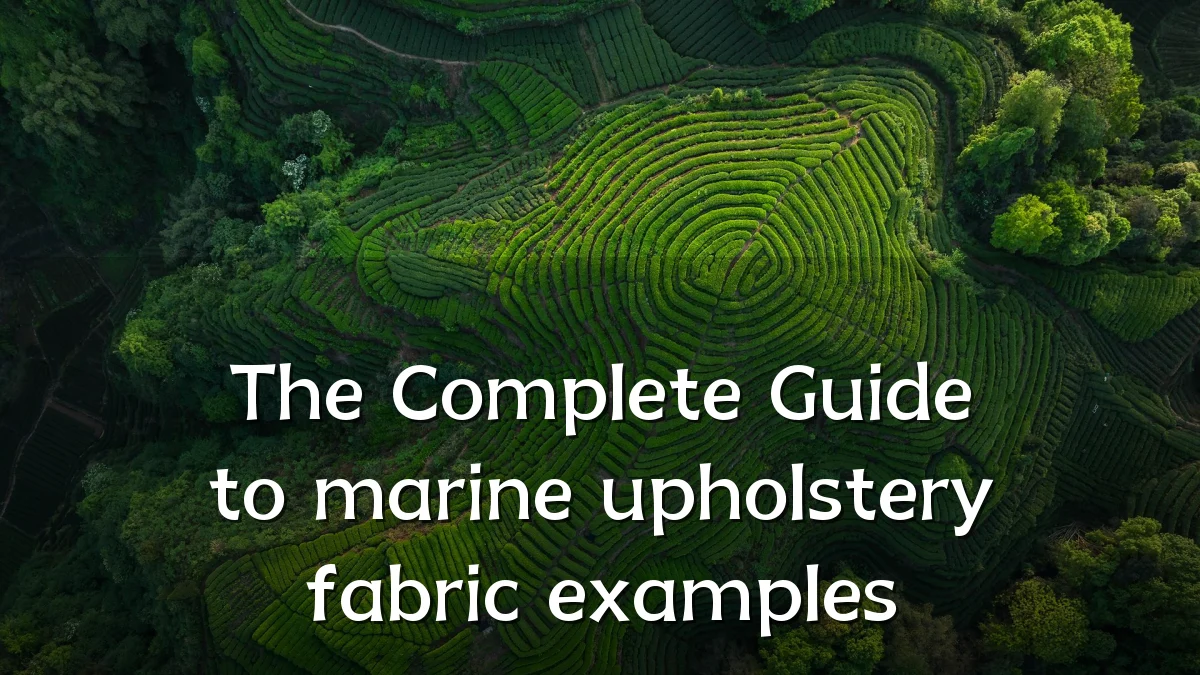 The Complete Guide to marine upholstery fabric examples
