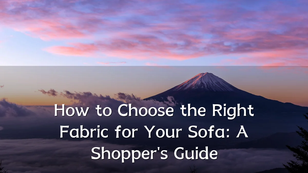 How to Choose the Right Fabric for Your Sofa: A Shopper's Guide