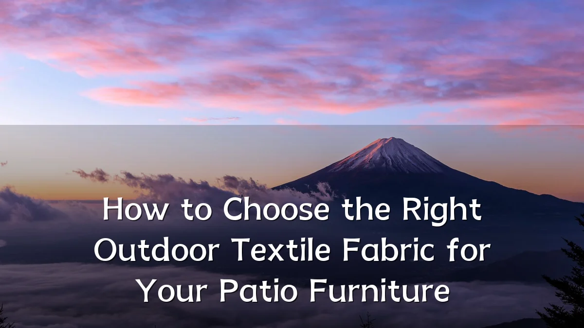 How to Choose the Right Outdoor Textile Fabric for Your Patio Furniture