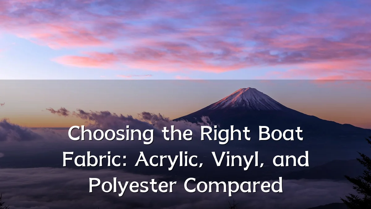Choosing the Right Boat Fabric: Acrylic, Vinyl, and Polyester Compared