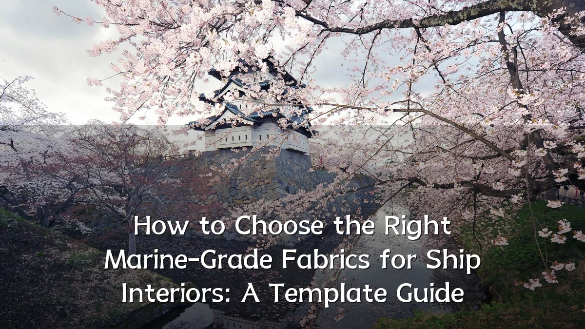 How to Choose the Right Marine-Grade Fabrics for Ship Interiors: A Template Guide