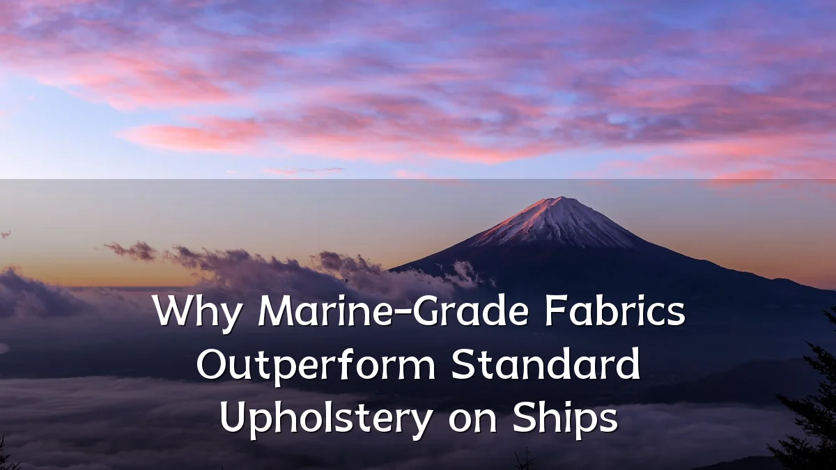 Why Marine-Grade Fabrics Outperform Standard Upholstery on Ships