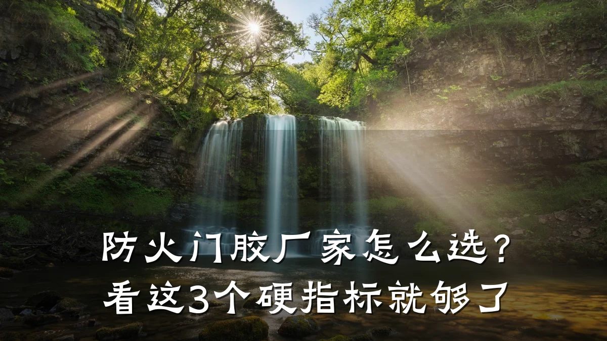 防火门胶厂家怎么选?看这3个硬指标就够了